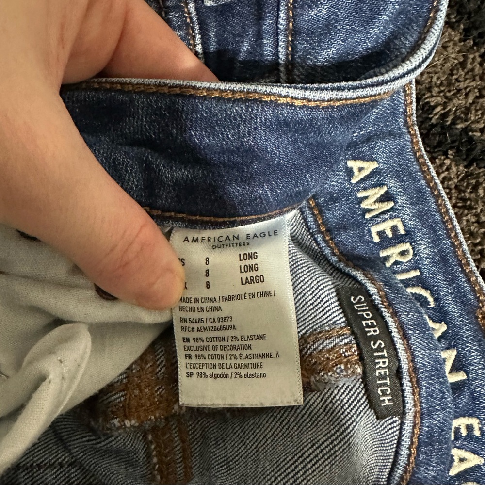 America eagle size 8 long super stretch